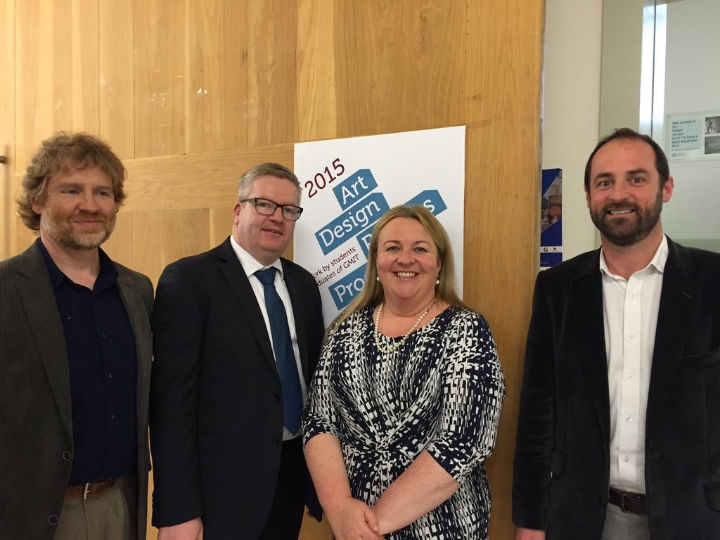 Paddy, GMIT President Dr Fergal Barry and fellow GMIT colleague Dermot ODonovan was at the GMIT Design Week launch, November 2015.