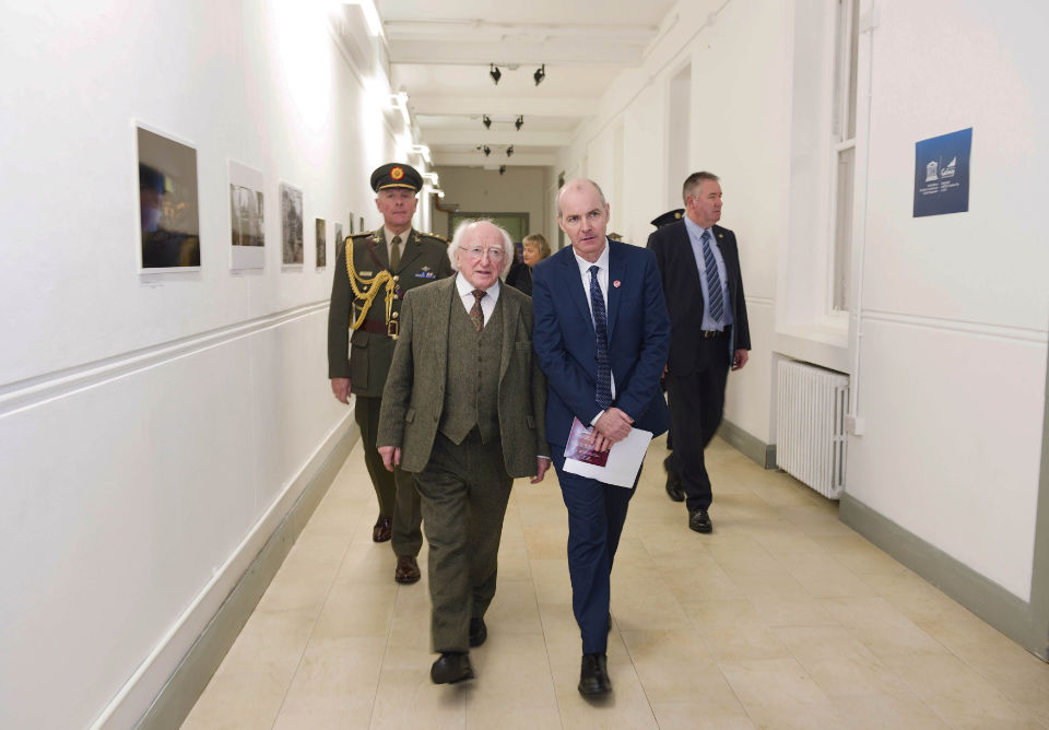 With President Michael D. Higgins, 